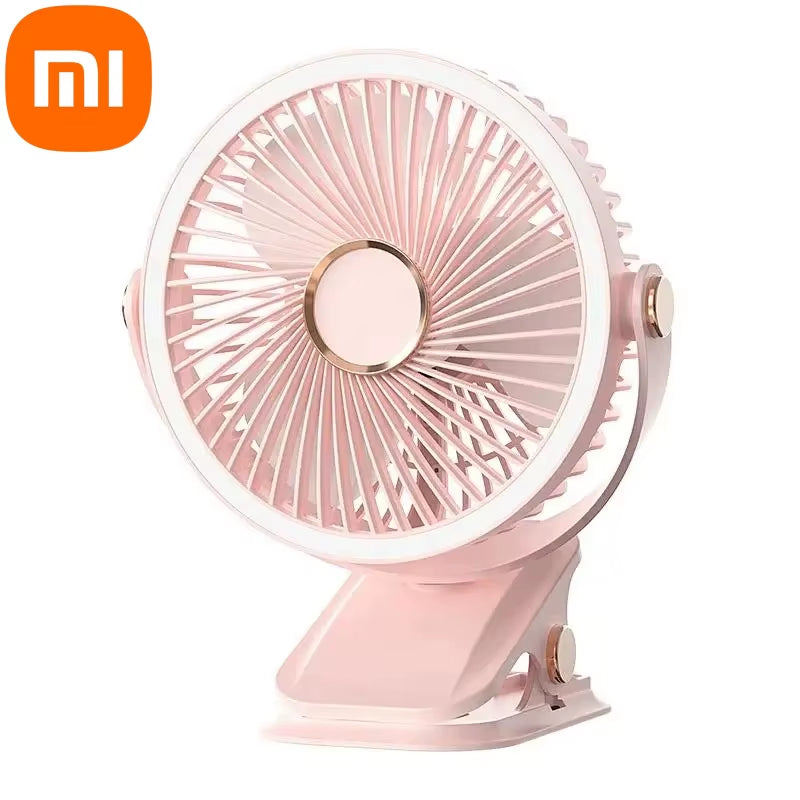 Xiaomi 8000Mah Clip-On Fan 3 Speed Quiet Rechargeable Desktop Portable Air Circulator Wireless Fan with LED Light Camping Home