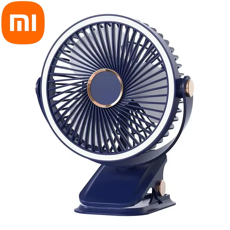 Xiaomi 8000Mah Clip-On Fan 3 Speed Quiet Rechargeable Desktop Portable Air Circulator Wireless Fan with LED Light Camping Home