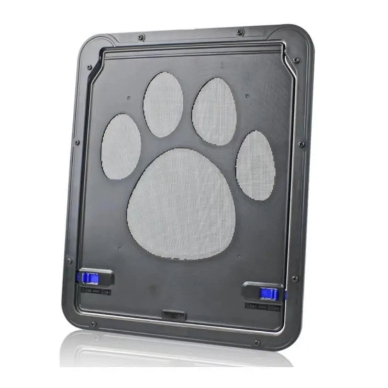 Pet Cat Door New Safe Lockable Magnetic Screen Outdoor Dogs Cats Window House Enter Freely Fashion Pretty Garden Easy Install