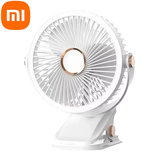 Xiaomi 8000Mah Clip-On Fan 3 Speed Quiet Rechargeable Desktop Portable Air Circulator Wireless Fan with LED Light Camping Home