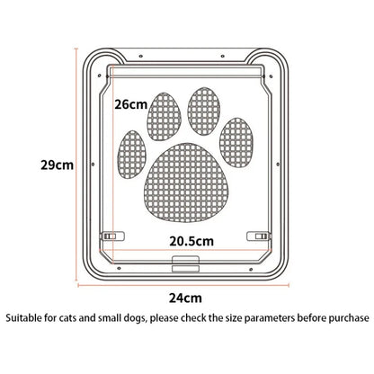 Pet Cat Door New Safe Lockable Magnetic Screen Outdoor Dogs Cats Window House Enter Freely Fashion Pretty Garden Easy Install