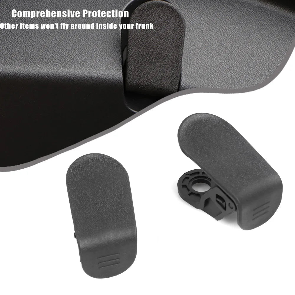 2PCS Front Trunk Bag Hooks for 2020 Tesla Model 3 Frunk Hooks Clip Bolt Covers Grocery Bag Cargo Hook Cover